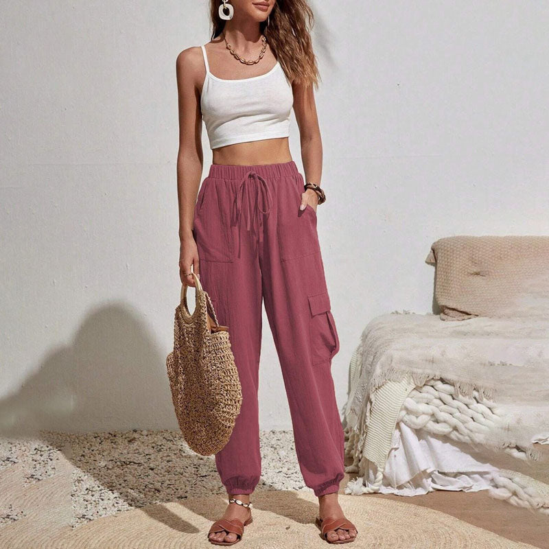 Amina leichte Cargohose | Farbige luftige Sommerhosen Damen - Perfekt für den Sommer