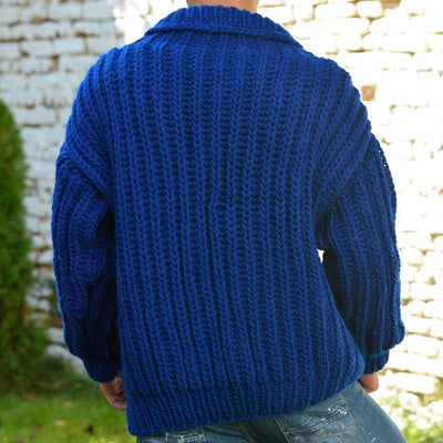 Einfach Gestrickte Winterstrickjacke für Männer
