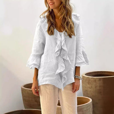 Alfhild® | Stilvolle Rüschenbluse