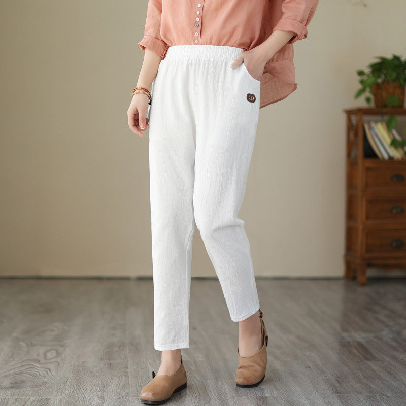 Silvia Leinenhose | Bequeme luftige Sommerhosen Damen für heiße Tage