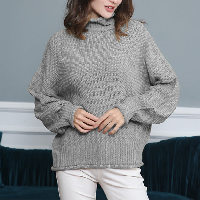 LANGÄRMIGER HOHER KRAGEN PULLOVER | ELEGANTER, BEQUEMER STIL