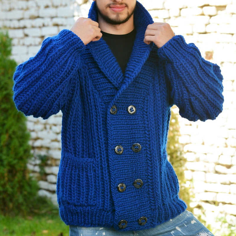 Einfach Gestrickte Winterstrickjacke für Männer