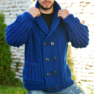 Einfach Gestrickte Winterstrickjacke für Männer
