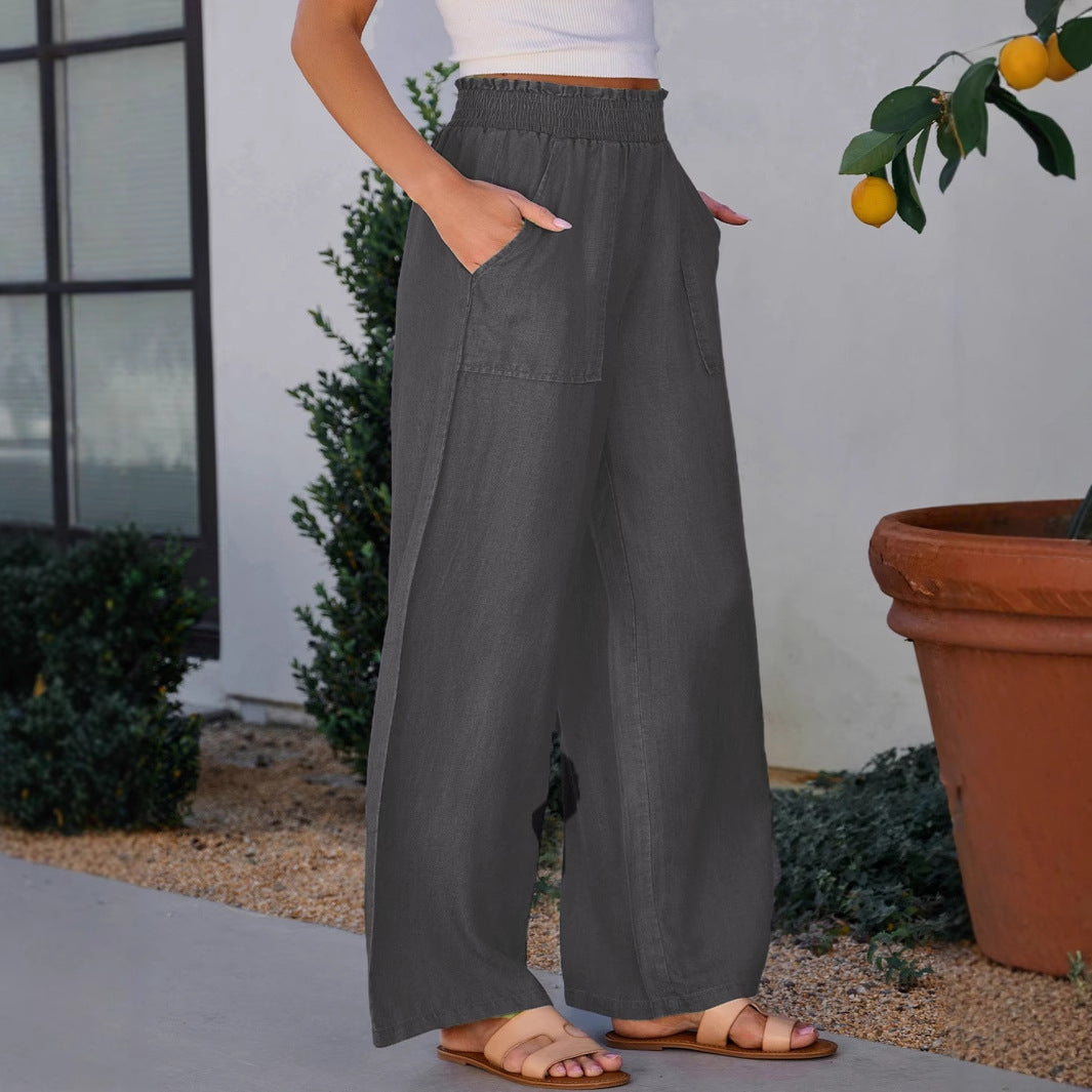 Sommerliche Freizeithose für Damen - Bequeme luftige Palazzo Hose für heiße Tage