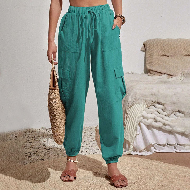 Amina leichte Cargohose | Farbige luftige Sommerhosen Damen - Perfekt für den Sommer