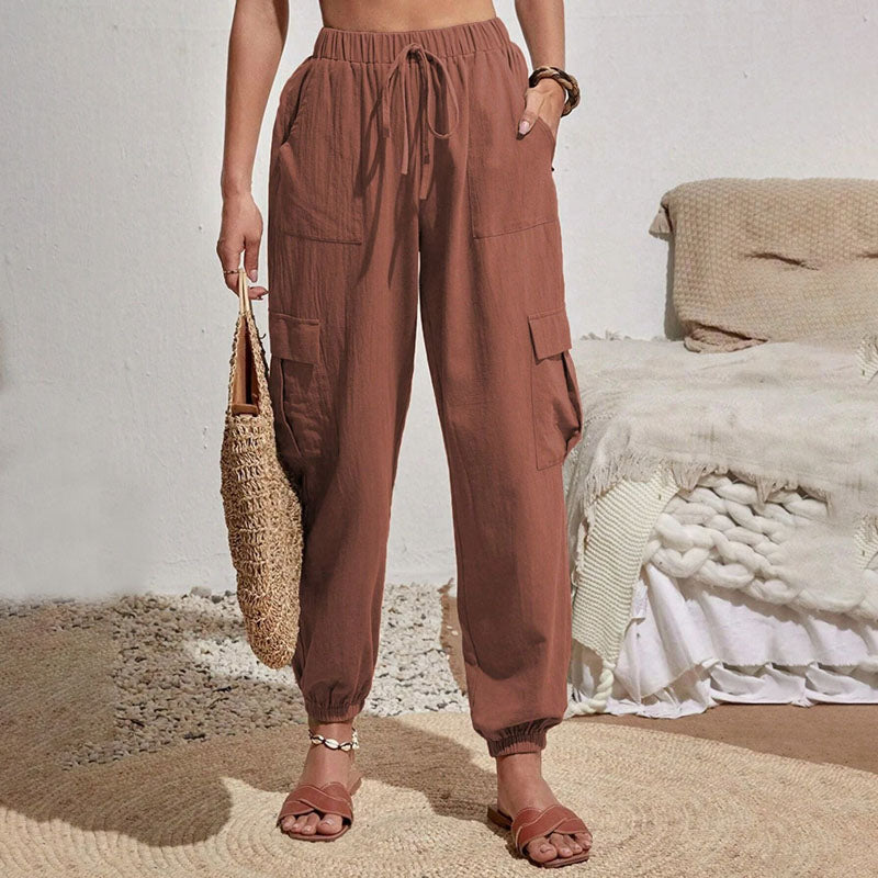 Amina leichte Cargohose | Farbige luftige Sommerhosen Damen - Perfekt für den Sommer