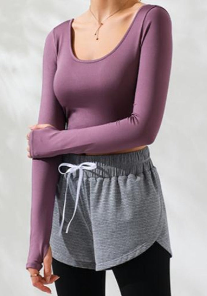 T-Shirt mit integriertem BH – Amber