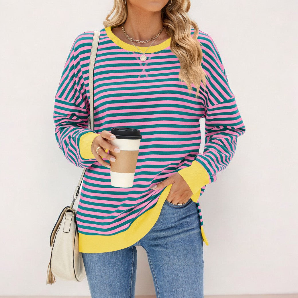 Gemütlicher Gestreifter Pullover für Frauen
