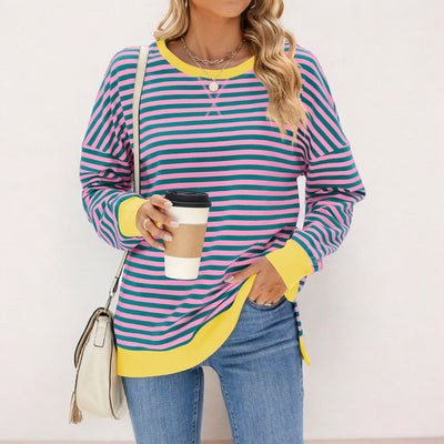 Gemütlicher Gestreifter Pullover für Frauen