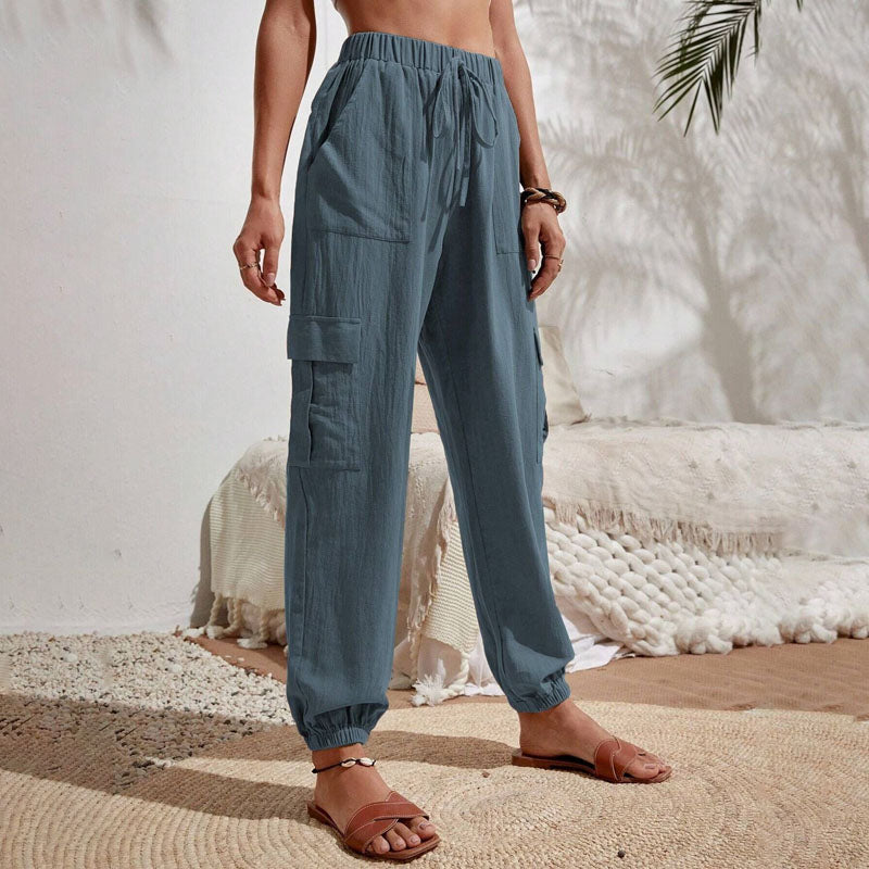 Amina leichte Cargohose | Farbige luftige Sommerhosen Damen - Perfekt für den Sommer