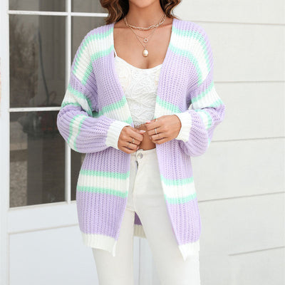 Jaimy Sommerweste | Farbig gestreifte Weste Damen lang