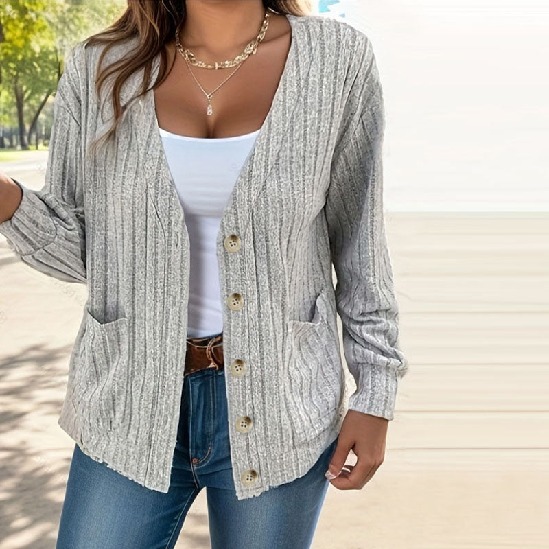 Angela Sommerweste | Damen lässig Sommer gestrickt Strickjacke