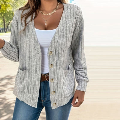Angela Sommerweste | Damen lässig Sommer gestrickt Strickjacke