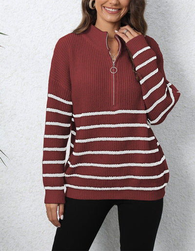 MOCK NECK LANGARM ZIP-UP PULLOVER | MODERNER STIL, KOMFORTABEL, VIELSEITIG