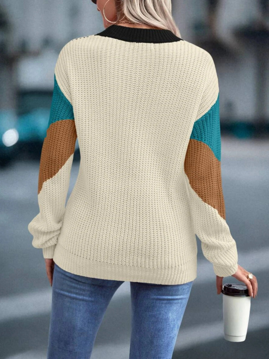 DAME LAESSIGER RUNDEHALS GESTRICKTER PULLOVER | MODERNER STIL, KOMFORTABEL, VIELSEITIG