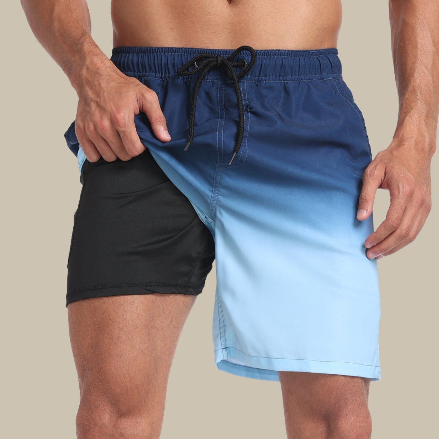 Badeshorts für Herren - Schnelltrocknende Sommer-Boardshorts mit Handytasche