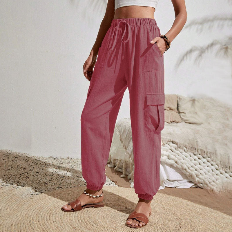 Amina leichte Cargohose | Farbige luftige Sommerhosen Damen - Perfekt für den Sommer