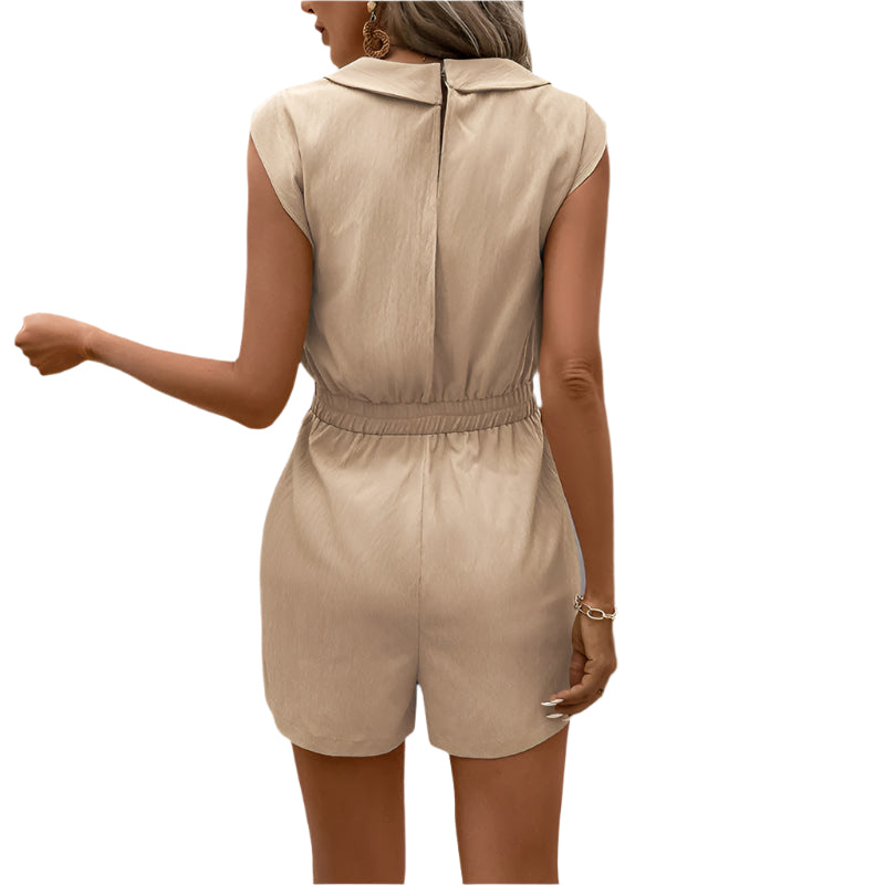 Danica - V-Ausschnitt mit elastischem Bund Jumpsuit