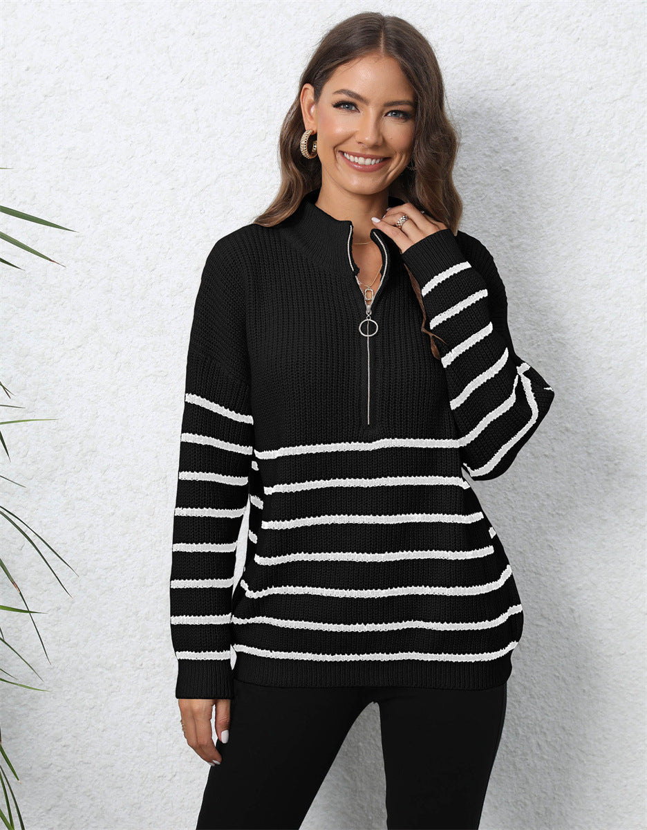 MOCK NECK LANGARM ZIP-UP PULLOVER | MODERNER STIL, KOMFORTABEL, VIELSEITIG