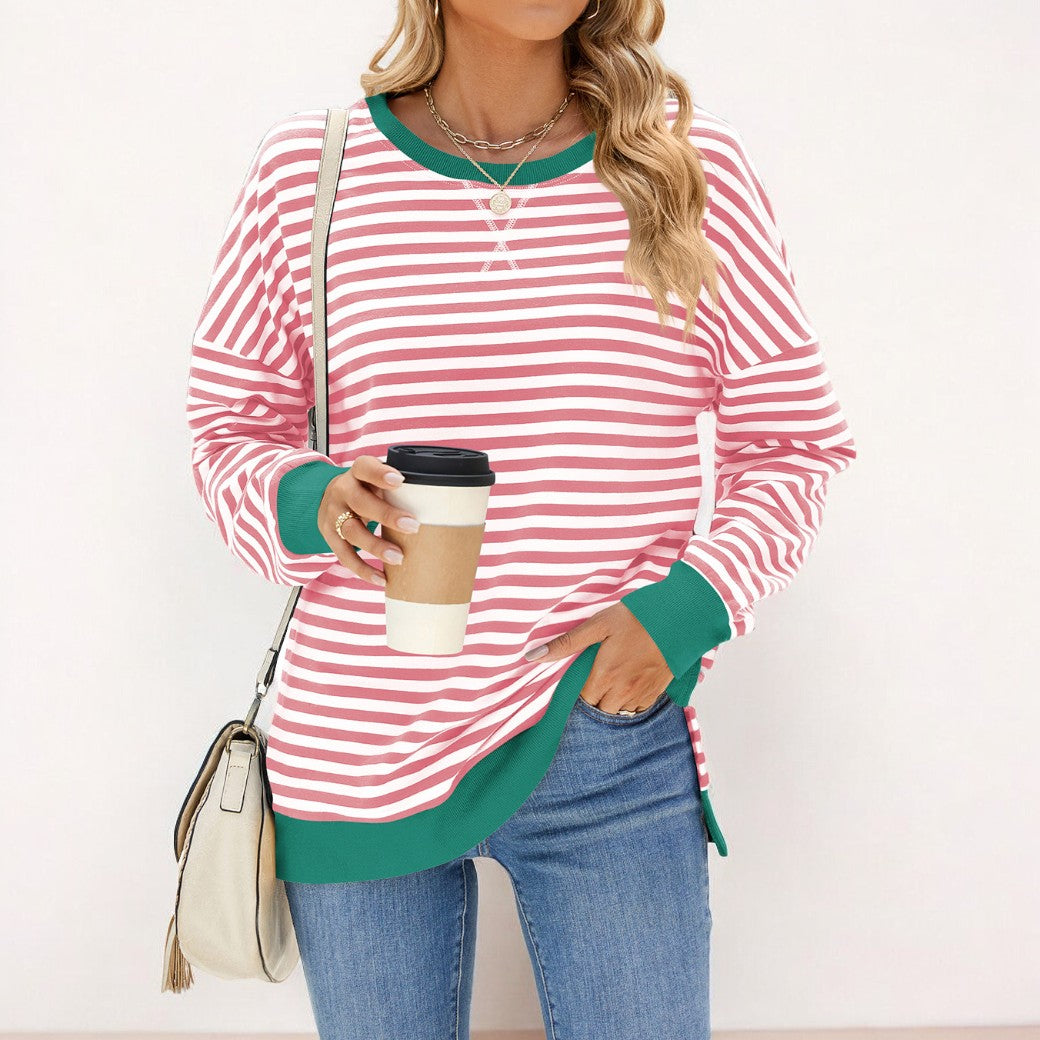 Gemütlicher Gestreifter Pullover für Frauen