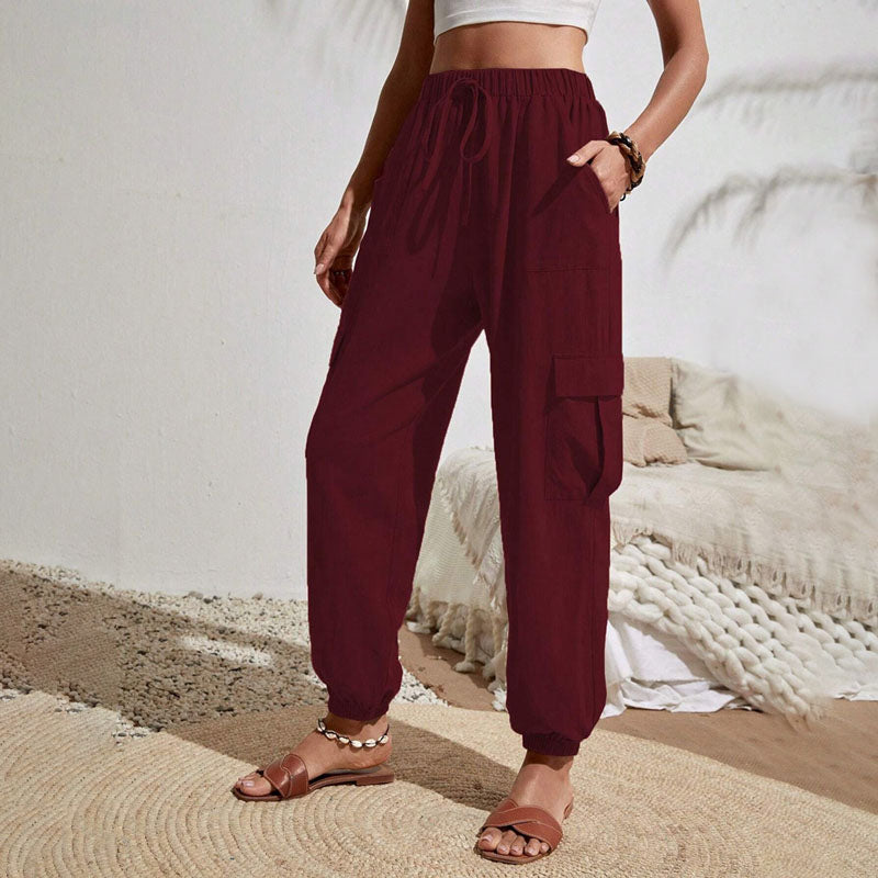 Amina leichte Cargohose | Farbige luftige Sommerhosen Damen - Perfekt für den Sommer