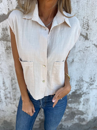 Amarante® | Damen-Jeansbluse mit Knopfleiste, kurze Ärmel