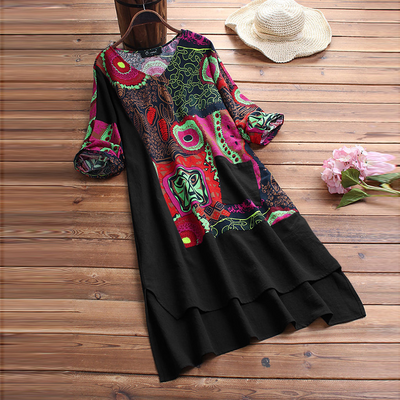 Elegantes Kleid mit Mandala-Print - Ginia