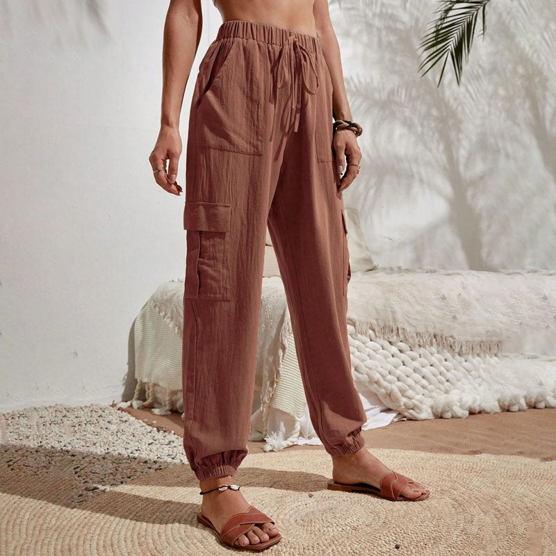 Amina leichte Cargohose | Farbige luftige Sommerhosen Damen - Perfekt für den Sommer