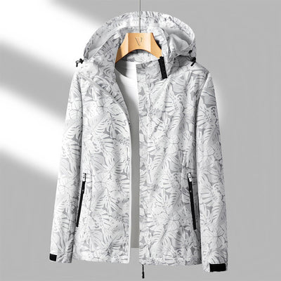 Wasserdichte-Jacke mit Blumenmuster für Frauen