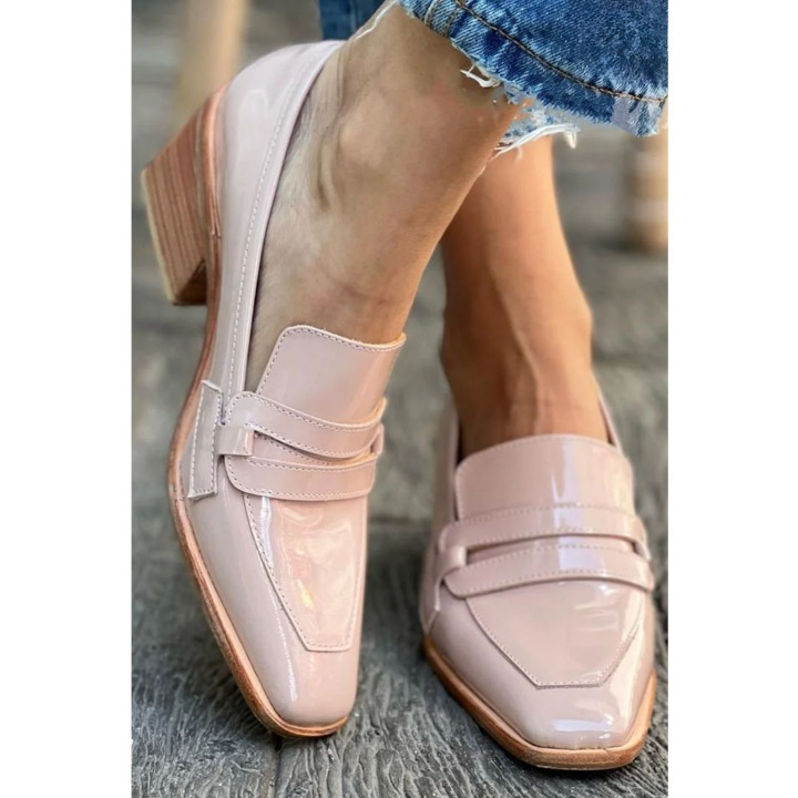Olga™ - Rosa Leder-Loafer