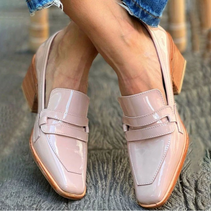 Olga™ - Rosa Leder-Loafer