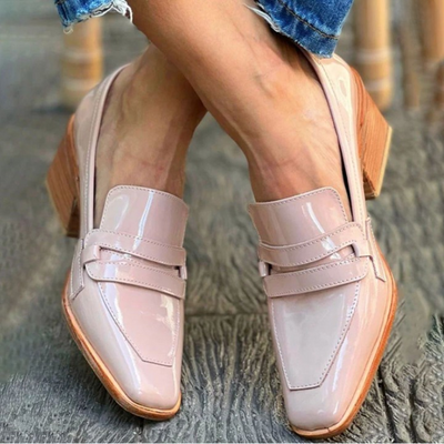 Olga™ - Rosa Leder-Loafer