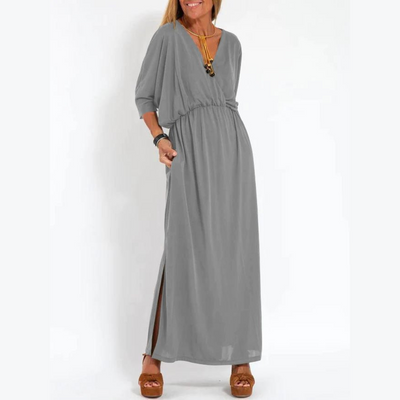 Sommerkleid für Damen - Luftiges Maxikleid mit 3/4 Ärmeln