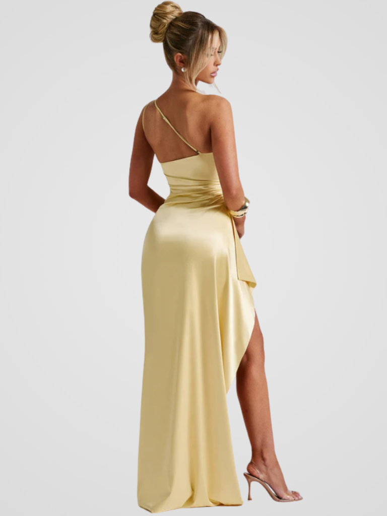 SOLEIL SATIN MAXIKLEID