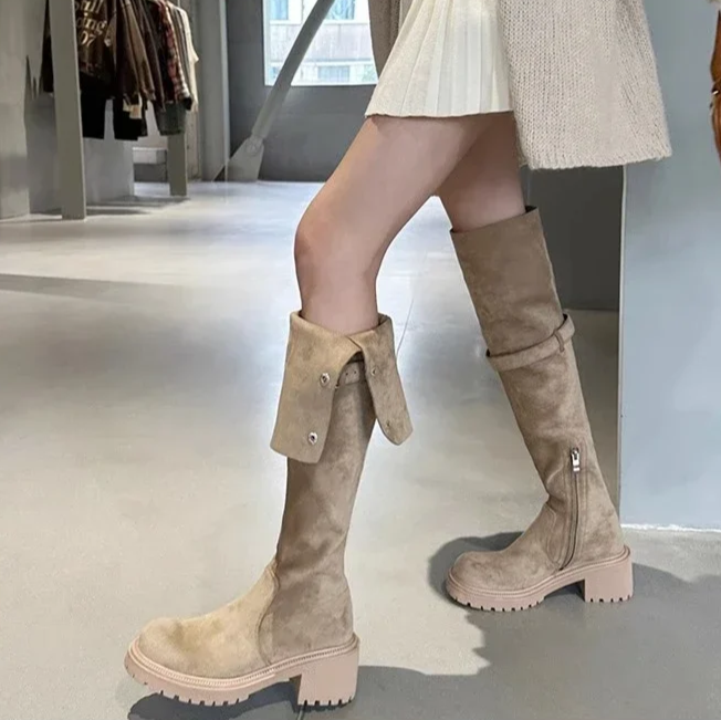 Ellie Sommer Stiefel | Trendige Overknee-Stiefel mit Absatz für Damen