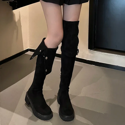 Ellie Sommer Stiefel | Trendige Overknee-Stiefel mit Absatz für Damen