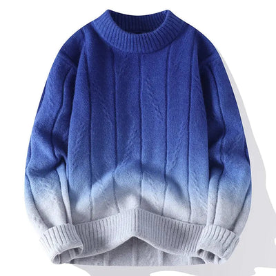Herren Ombre Strickpullover in Farbverlauf