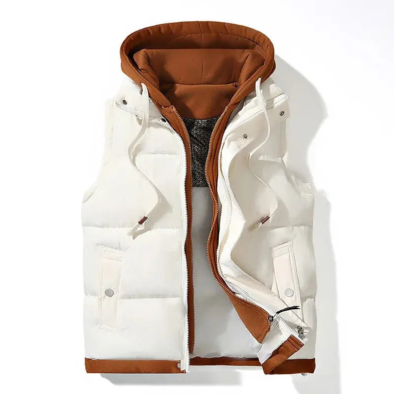 Herren Softshell Steppweste mit Kapuze