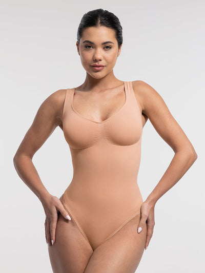Sculpting-Bodysuit mit U-Ausschnitt und Tanga
