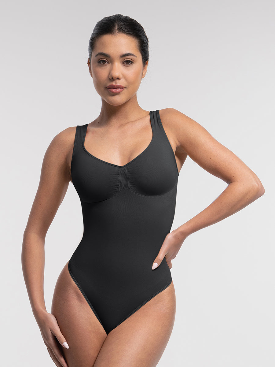 Sculpting-Bodysuit mit U-Ausschnitt und Tanga