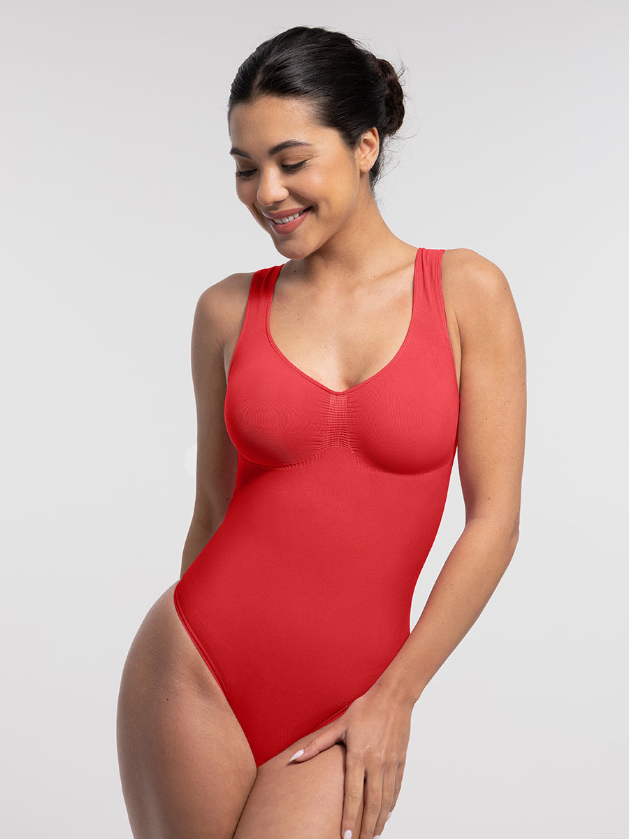 Sculpting-Bodysuit mit U-Ausschnitt und Tanga