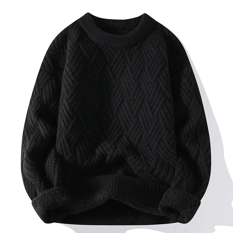 Klassischer Loose Fit-Strickpulloverfür Herren