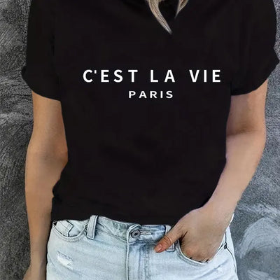 Paris T-Shirt mit Rundhalsausschnitt