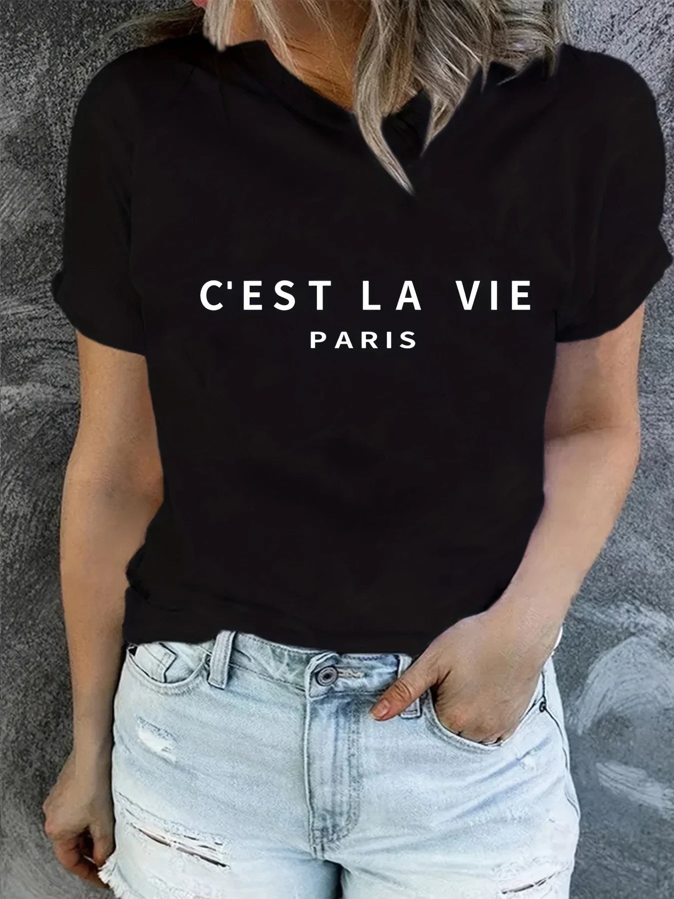 Paris T-Shirt mit Rundhalsausschnitt