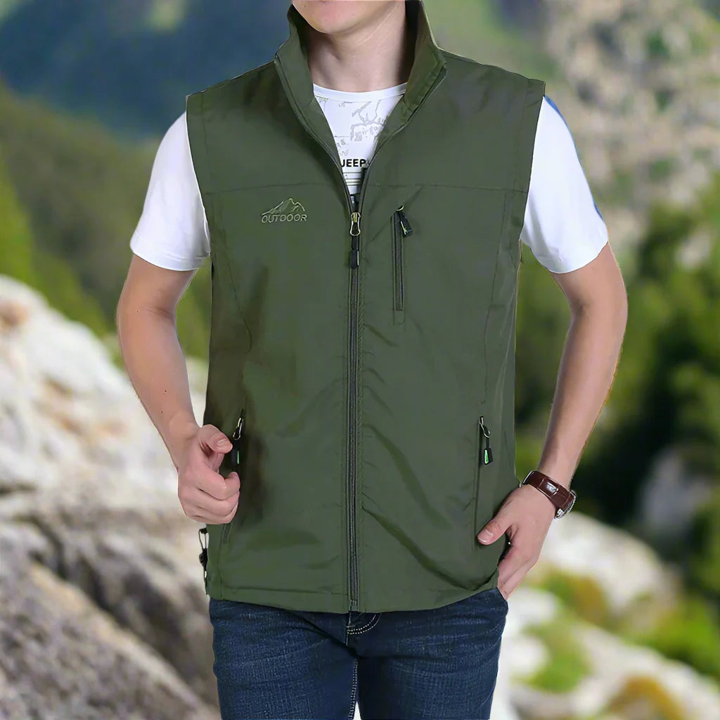 Sommer Militär Jagd- und Anglerweste | Leicht Multifunktionsweste mit Taschen Für Herren | Sommerweste