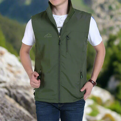 Sommer Militär Jagd- und Anglerweste | Leicht Multifunktionsweste mit Taschen Für Herren | Sommerweste