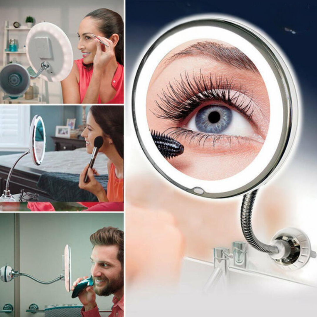 Sommer-Beauty-Spiegel mit Beleuchtung und Vergrößerung | Perfekt für präzise und strahlende Make-up-Ergebnisse