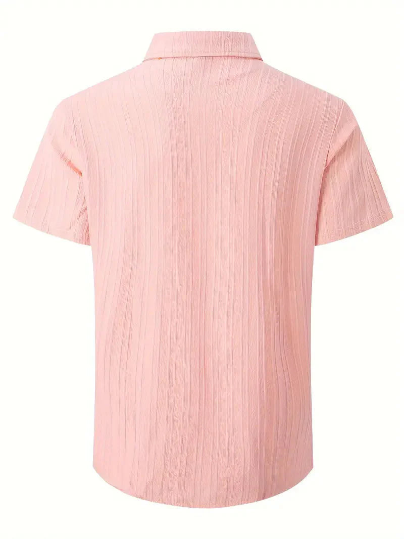 Perry-T-Shirt | Kurzärmeliges Button-up-Hemd für Männer