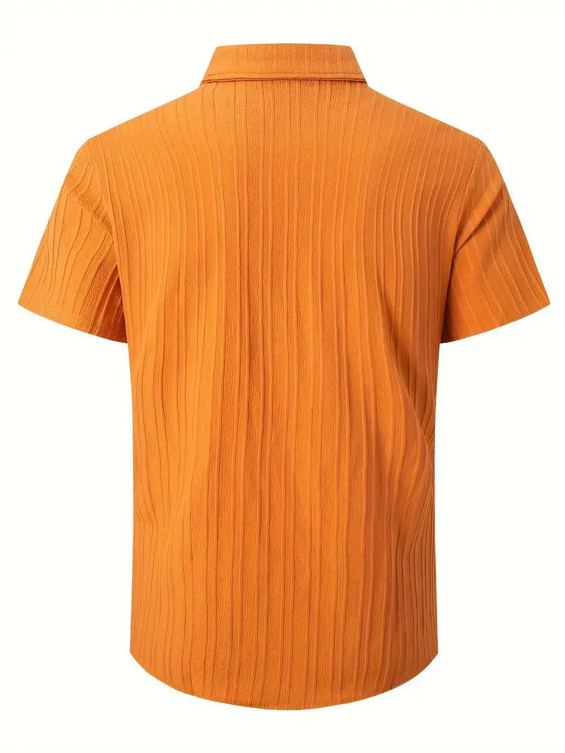 Perry-T-Shirt | Kurzärmeliges Button-up-Hemd für Männer