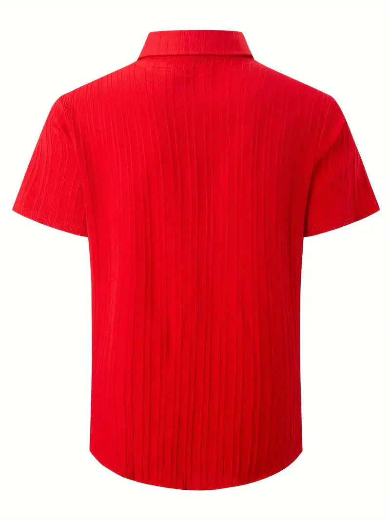 Perry-T-Shirt | Kurzärmeliges Button-up-Hemd für Männer